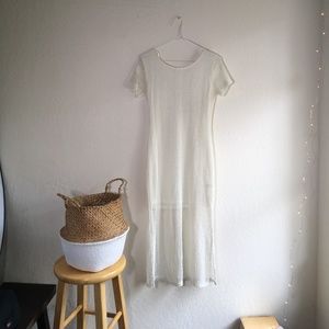 RVCA Ivory Lace Crochet Dress